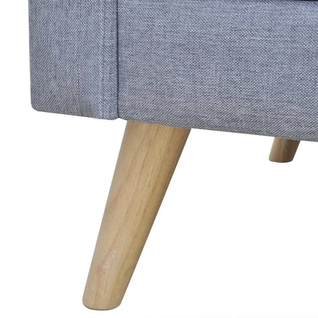 Sofá Linley 2 plazas tapizado tela gris claro 73x116x70 cm