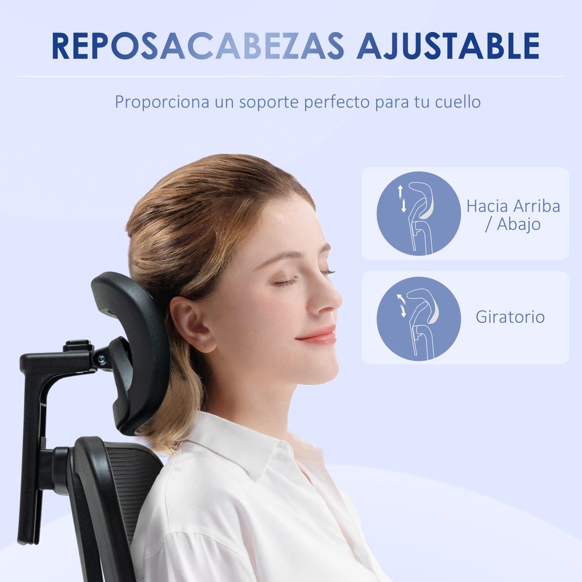 Silla de oficina Rider Vinsetto altura regulable negro 117-127x67x64 cm