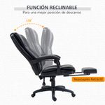 Silla de oficina Hof Vinsetto con masaje y control remoto negro 113-121x68,5x68,5 cm
