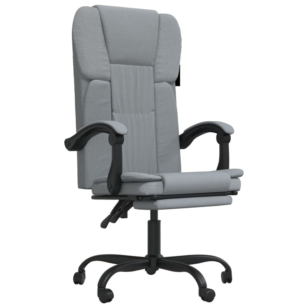 Silla de oficina Anie altura regulable respaldo reclinable gris claro 112,5-122x63x56 cm