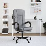 Silla de oficina Anie altura regulable respaldo reclinable gris claro 112,5-122x63x56 cm