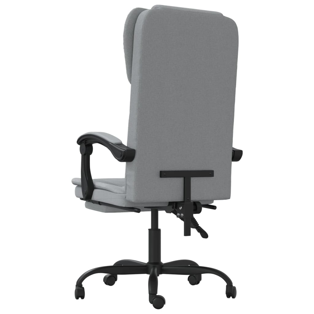 Silla de oficina Anie altura regulable respaldo reclinable gris claro 112,5-122x63x56 cm