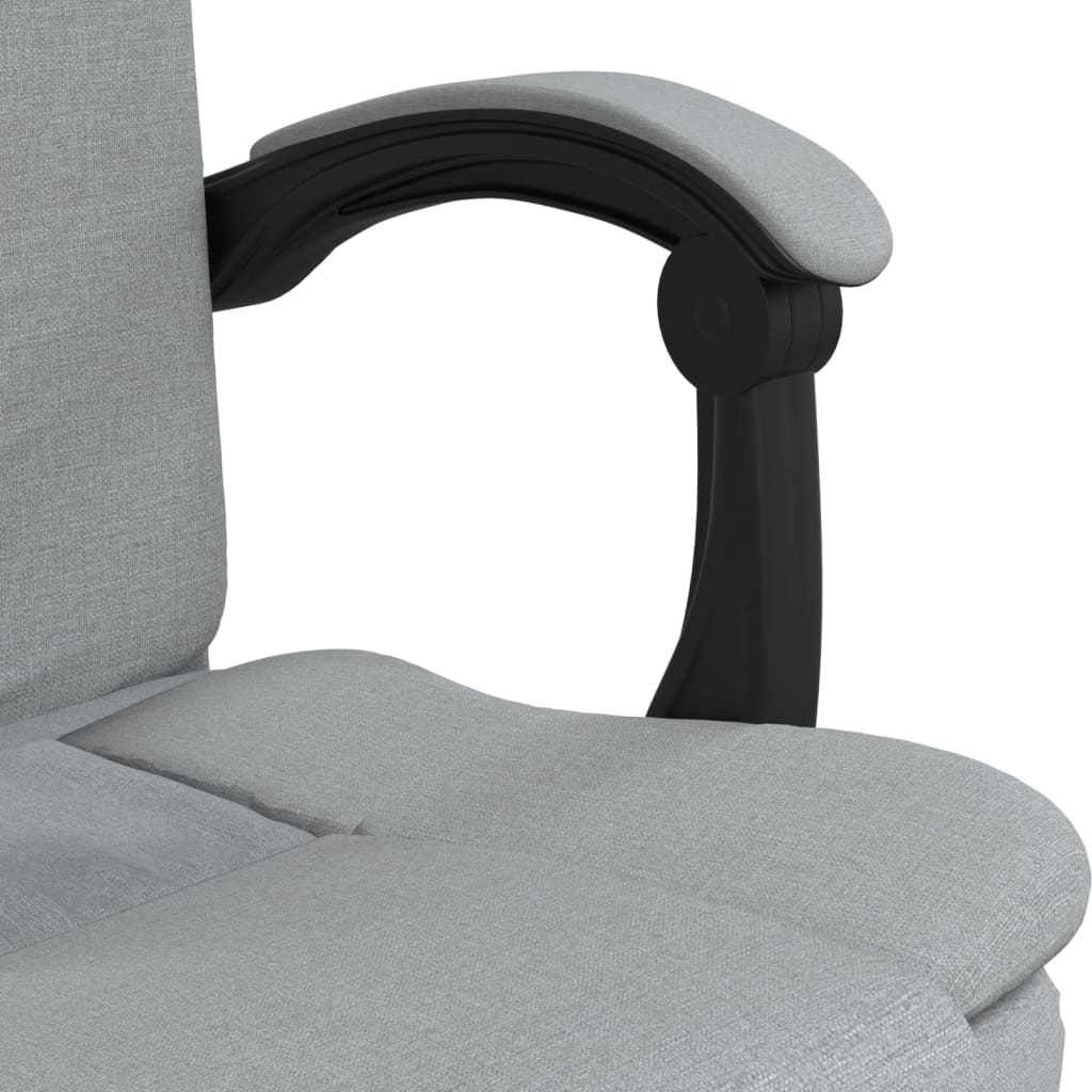 Silla de oficina Anie altura regulable respaldo reclinable gris claro 112,5-122x63x56 cm