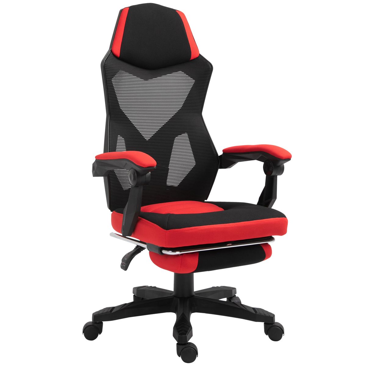 Silla de oficina Shap Vinsetto ajustable en altura reclinable rojo/negro 112-122x58x63 cm