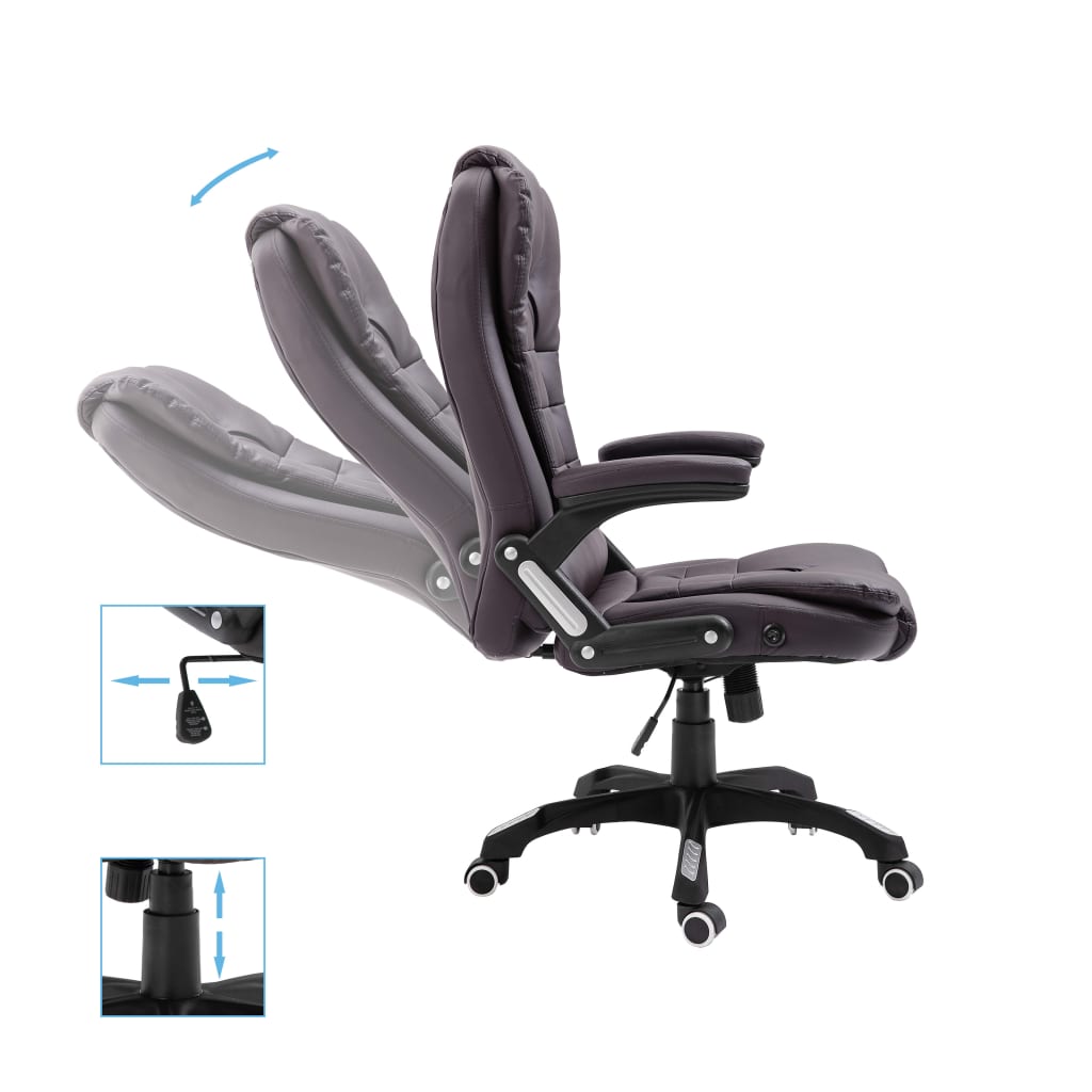 Silla de oficina Arpa altura ajustable marrón 110-119x68x71 cm
