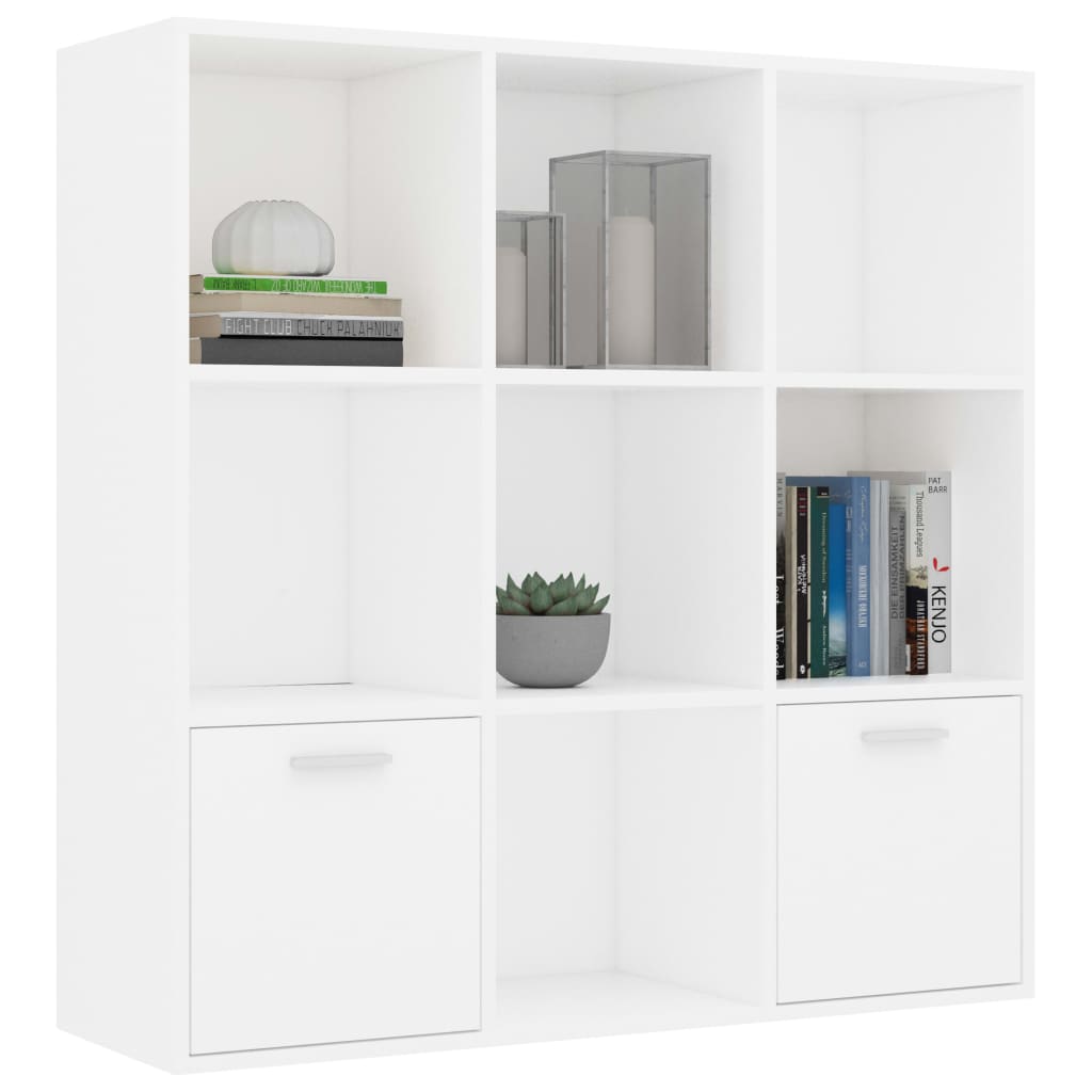 Estantería Fitz 7 compartimentos + 2 armarios blanco 98x98x30 cm