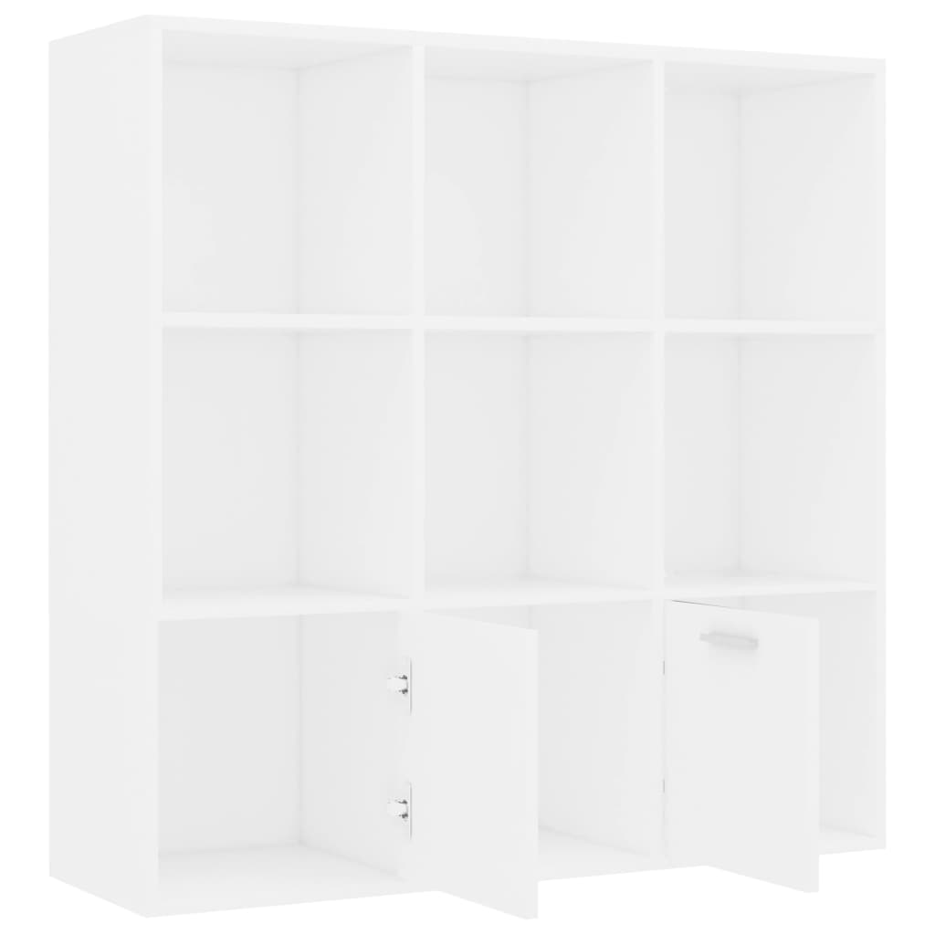 Estantería Fitz 7 compartimentos + 2 armarios blanco 98x98x30 cm