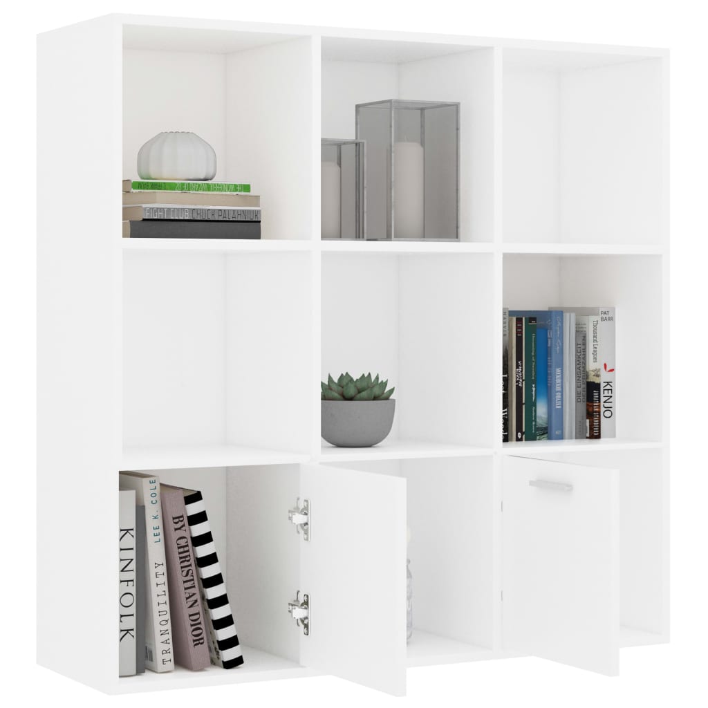 Estantería Fitz 7 compartimentos + 2 armarios blanco 98x98x30 cm