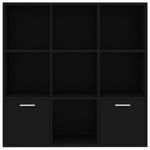 Estantería Fitz 7 compartimentos + 2 armarios negro 98x98x30 cm
