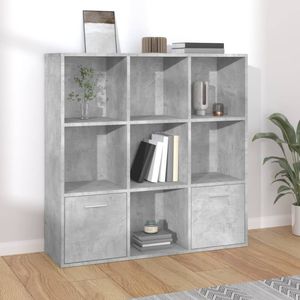 Estantería Fitz 7 compartimentos + 2 armarios 98x98x30 cm