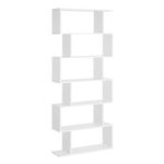 Estantería Valley Homcom 6 estantes blanco 192x80x23 cm