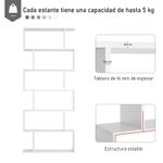 Estantería Valley Homcom 6 estantes blanco 192x80x23 cm