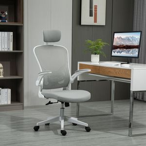 Silla de oficina Ousby Vinsetto altura ajustable 114-122x65x64 cm