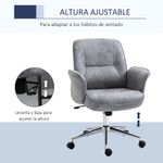 Silla de escritorio Essoho Vinsetto basuclante con reposabrazos gris 92-102x67x69 cm