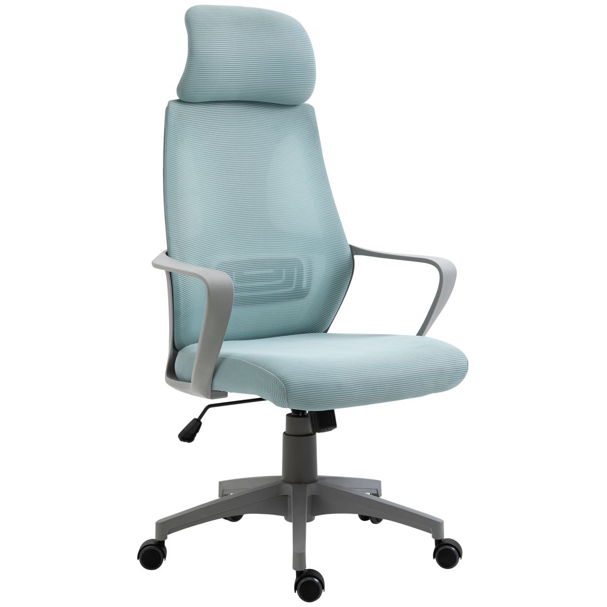 Silla de oficina Stowe Vinsetto ajustable en altura con ruedas azul 116-126x64x55 cm