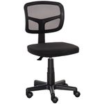 Silla de escritorio Ghel Vinsetto con altura regulable negro 77,5-89,5x43x48 cm