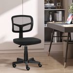 Silla de escritorio Ghel Vinsetto con altura regulable negro 77,5-89,5x43x48 cm