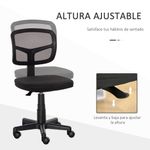 Silla de escritorio Ghel Vinsetto con altura regulable negro 77,5-89,5x43x48 cm