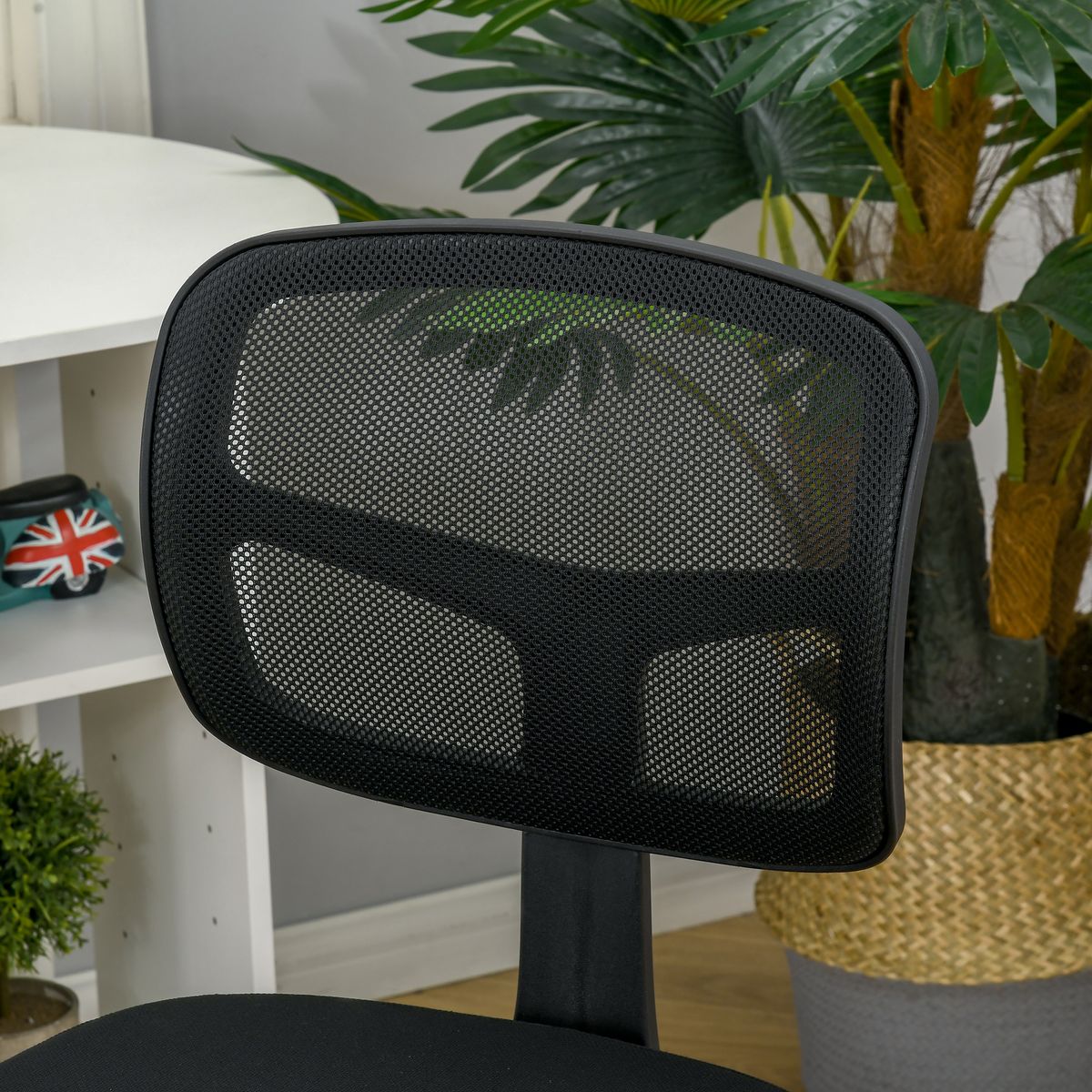 Silla de escritorio Ghel Vinsetto con altura regulable negro 77,5-89,5x43x48 cm