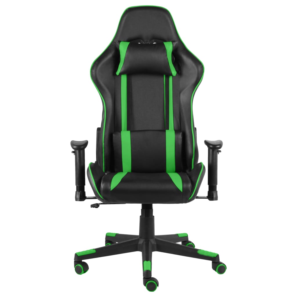 Silla gaming Ayton altura regulable + respaldo reclinable verde 123-133x60x69 cm