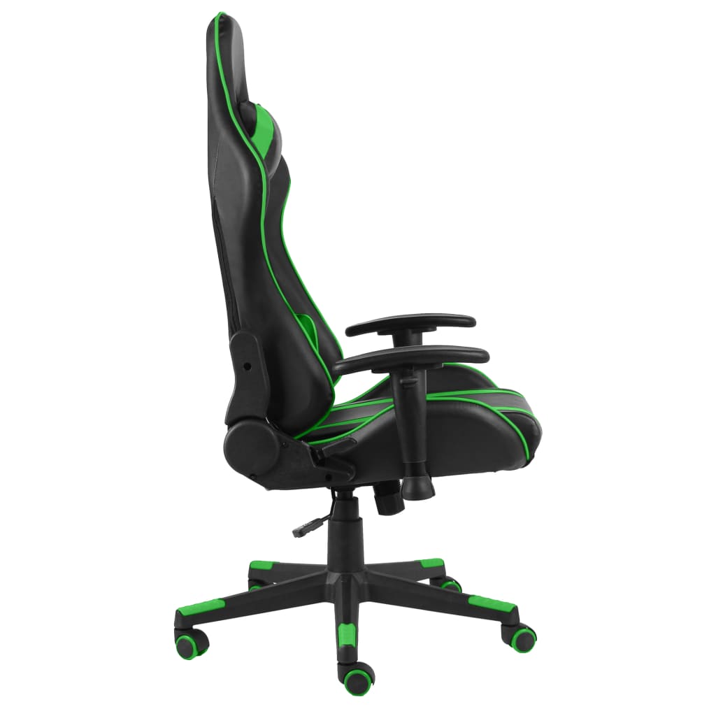 Silla gaming Ayton altura regulable + respaldo reclinable verde 123-133x60x69 cm