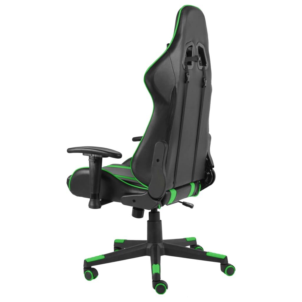 Silla gaming Ayton altura regulable + respaldo reclinable verde 123-133x60x69 cm