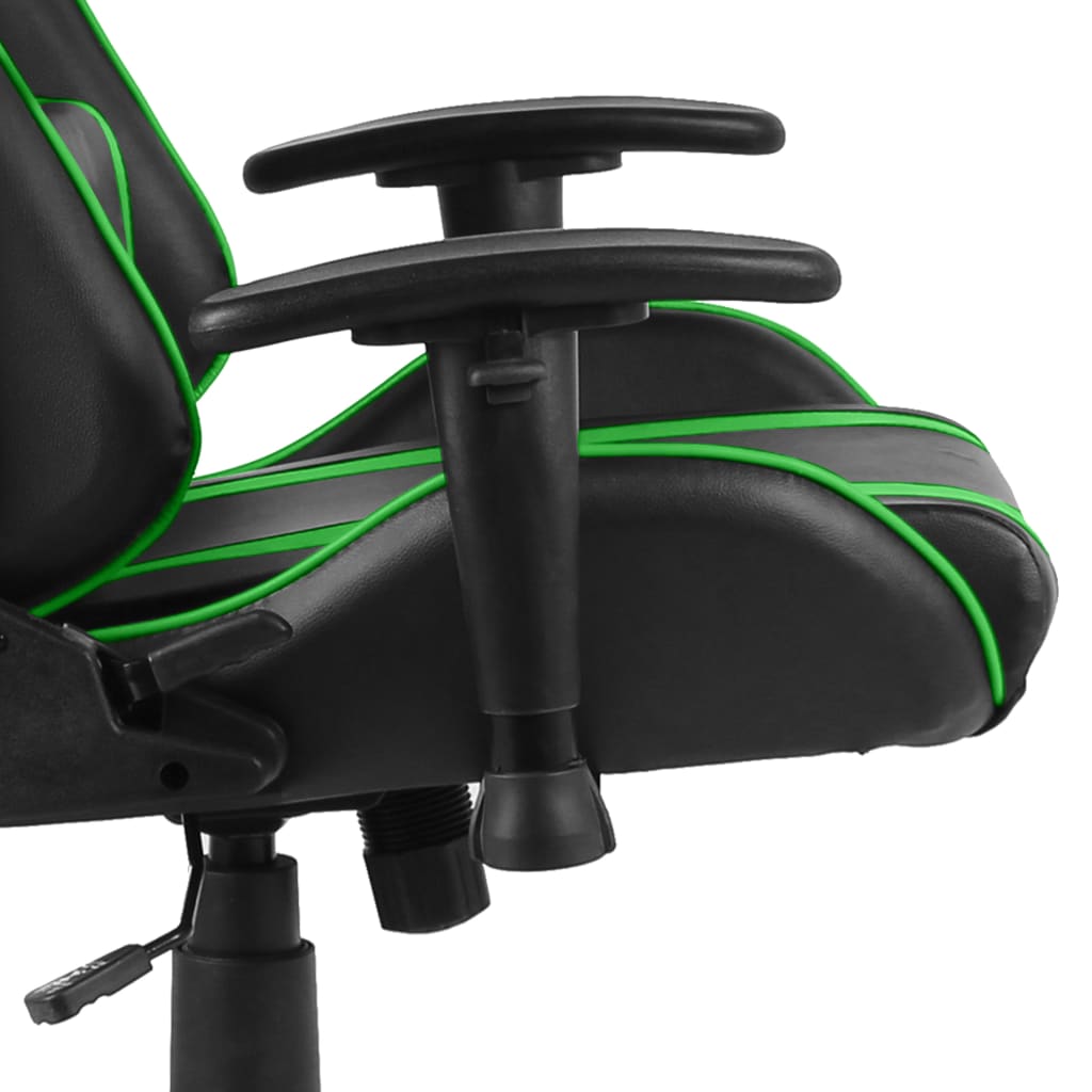 Silla gaming Ayton altura regulable + respaldo reclinable verde 123-133x60x69 cm