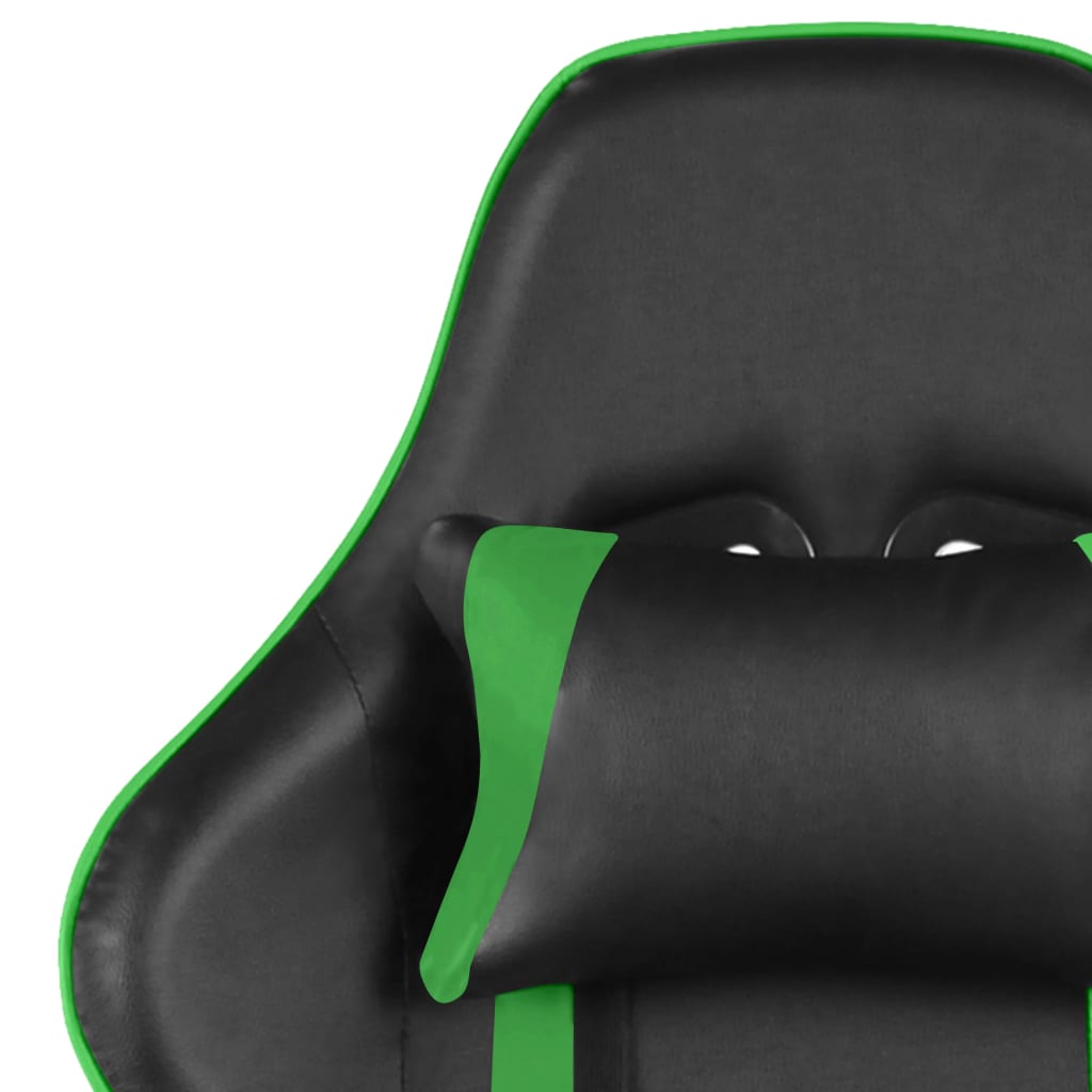 Silla gaming Ayton altura regulable + respaldo reclinable verde 123-133x60x69 cm