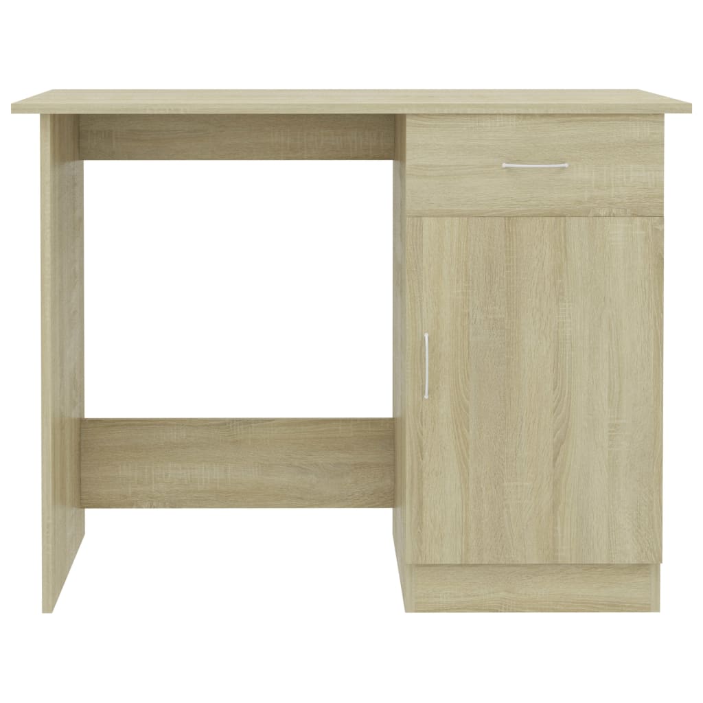 Escritorio Edra con cajón + armario roble claro 76x100x50 cm