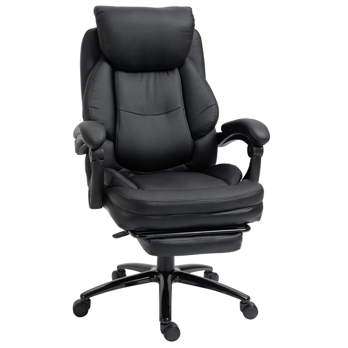 Silla de oficina Kolma Vinsetto altura ajustable respaldo inclinable negro 112-118x73x66 cm