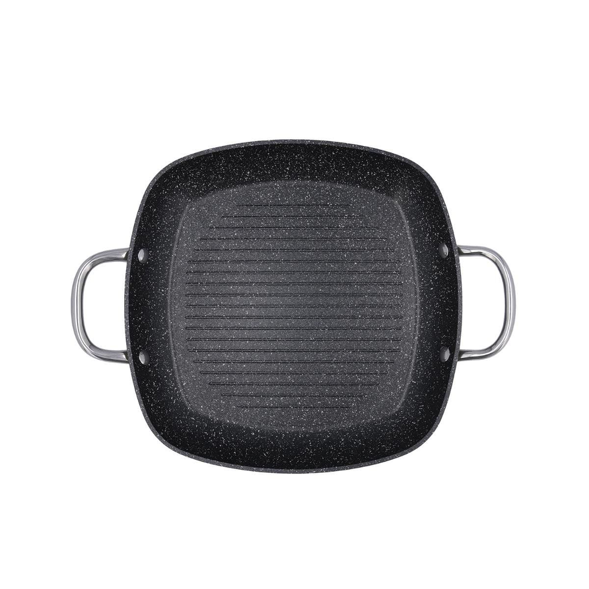 Asador-cuadrado-Naturalia-Quid-con-asas-cuadrado-negro-28-cm