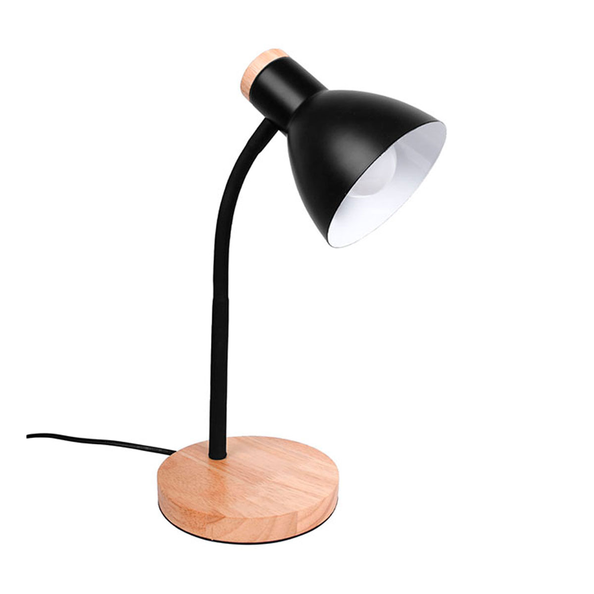 Flexo Argos Bel Air diseño nórdico negro/madera Ø15x42 cm 2
