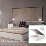 Canapé Delia XL elevable tapizado 3D 22 mm blanco - Montaje incluido 5