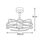 Ventilador de techo Alison Bel Air DC LED 125+125W blanco Ø63x50 cm medidas