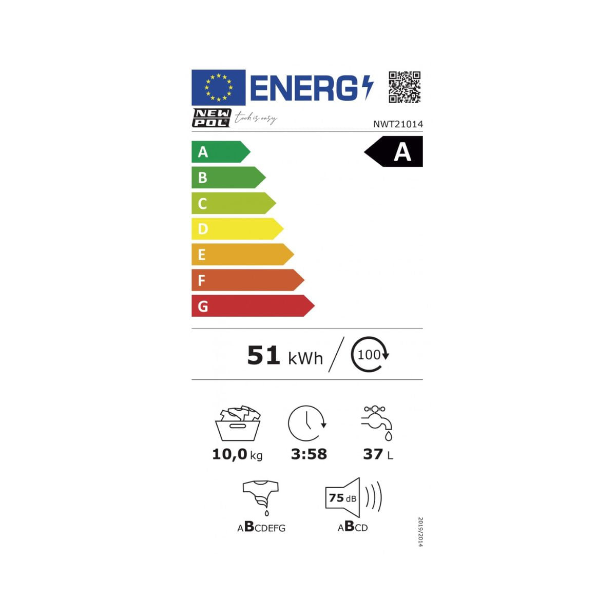 Lavadora-New-Pol-NWT21014-10kg-1400-rpm-Twin-Jet-System-A-blanco-597-cm-etiqueta-clasificacion