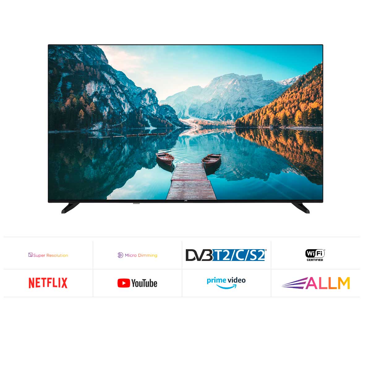 Televisor Smart TV JVC LT-65VU3300 4K UHD 65’’ diseño frameless E negro 4