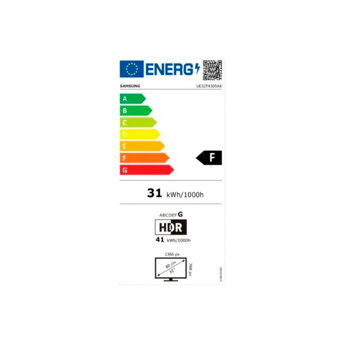 Televisor Smart TV Samsung UE32T4305AKXXC HD LED 32’’ Tizen F negro 2