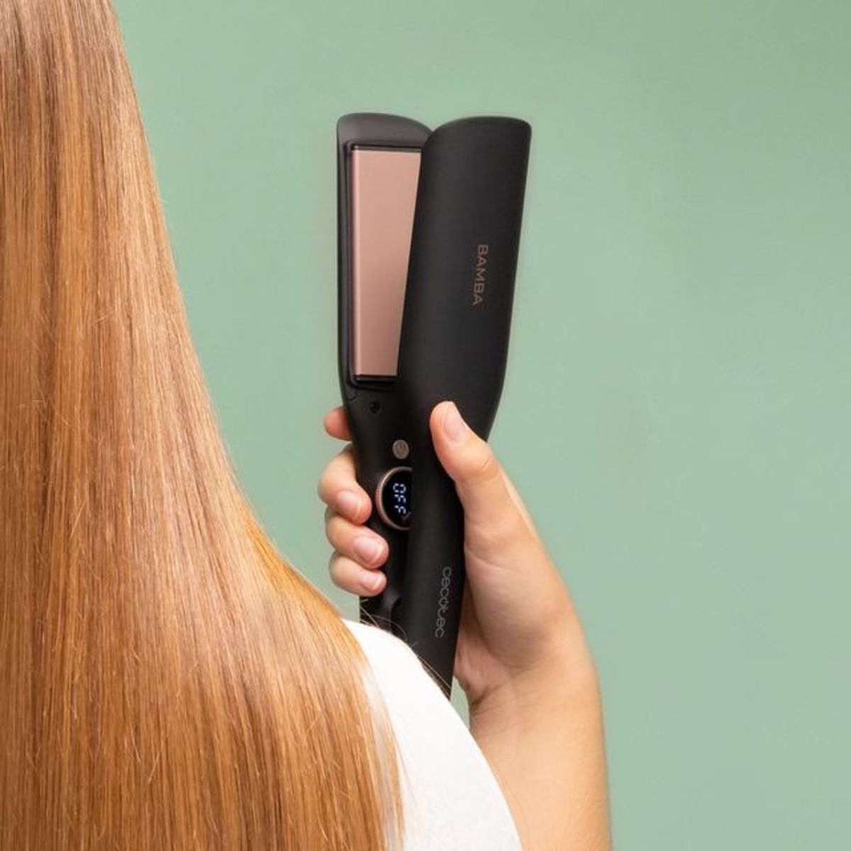 Plancha-de-pelo-Cecotec-Bamba-RitualCare-Sphere-Max-revestimiento-ceramico-negro-animada