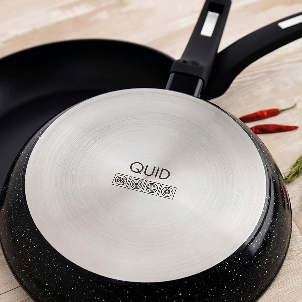Sartén Estelar Quid aluminio forjado negro Ø28 cm