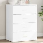 Aparador Eliss 4 cajones blanco 80x60x39 cm