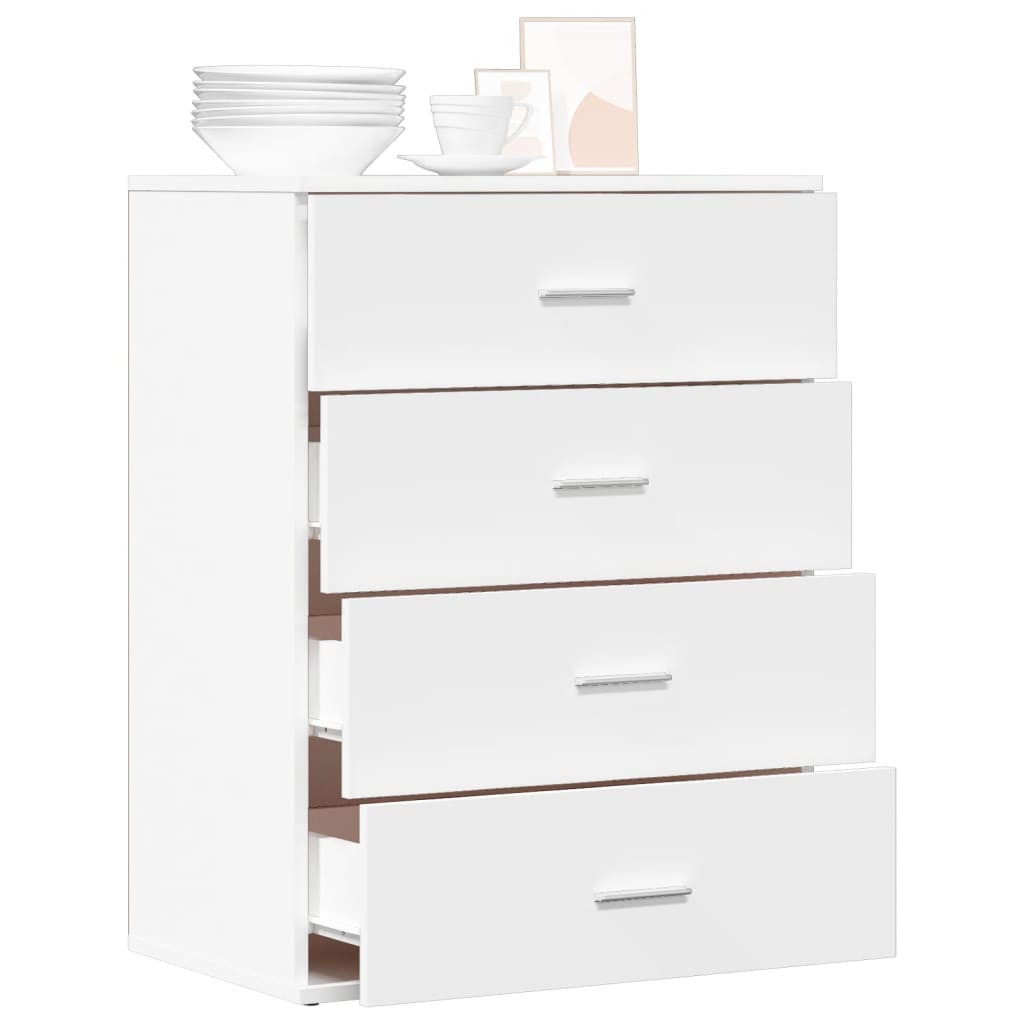 Aparador Eliss 4 cajones blanco 80x60x39 cm