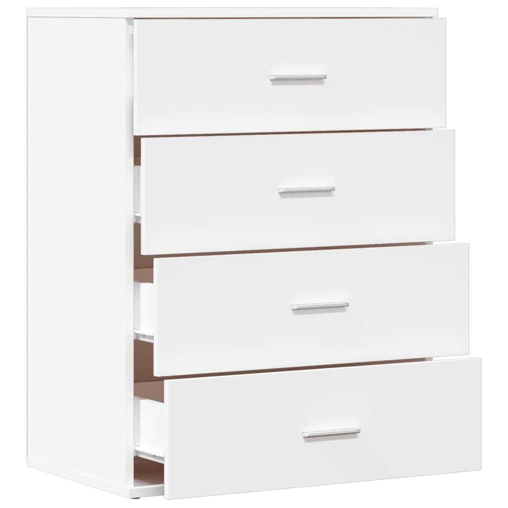 Aparador Eliss 4 cajones blanco 80x60x39 cm