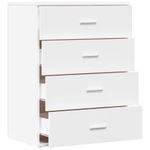 Aparador Eliss 4 cajones blanco 80x60x39 cm