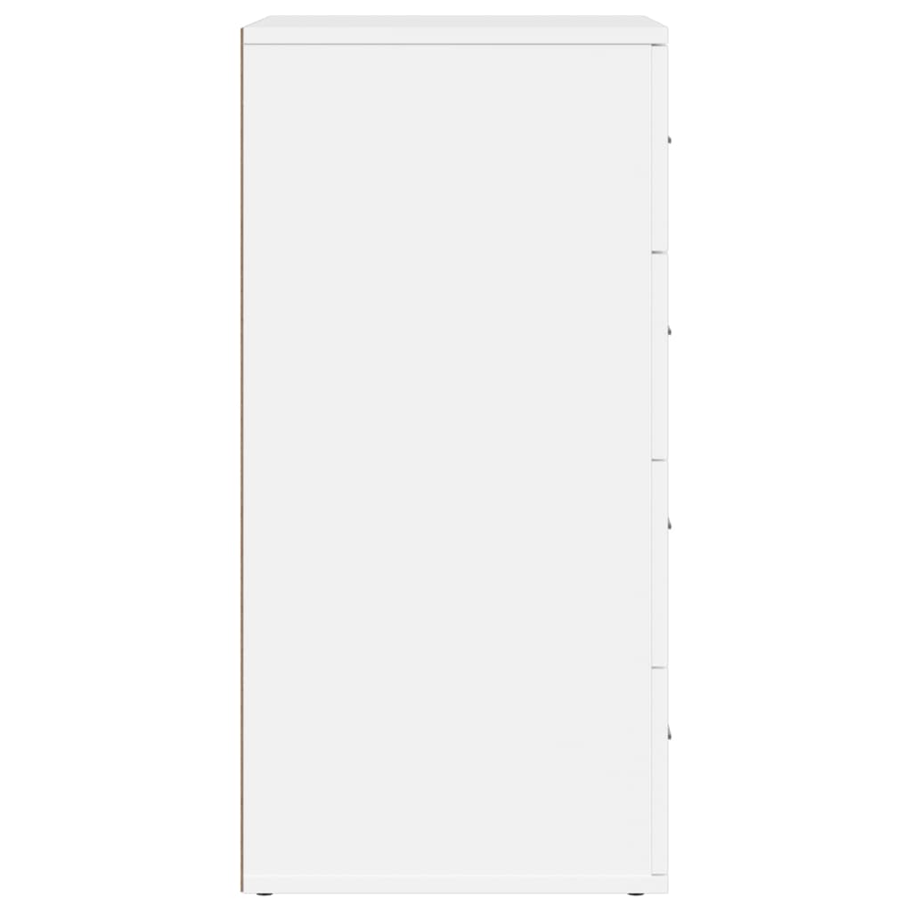 Aparador Eliss 4 cajones blanco 80x60x39 cm
