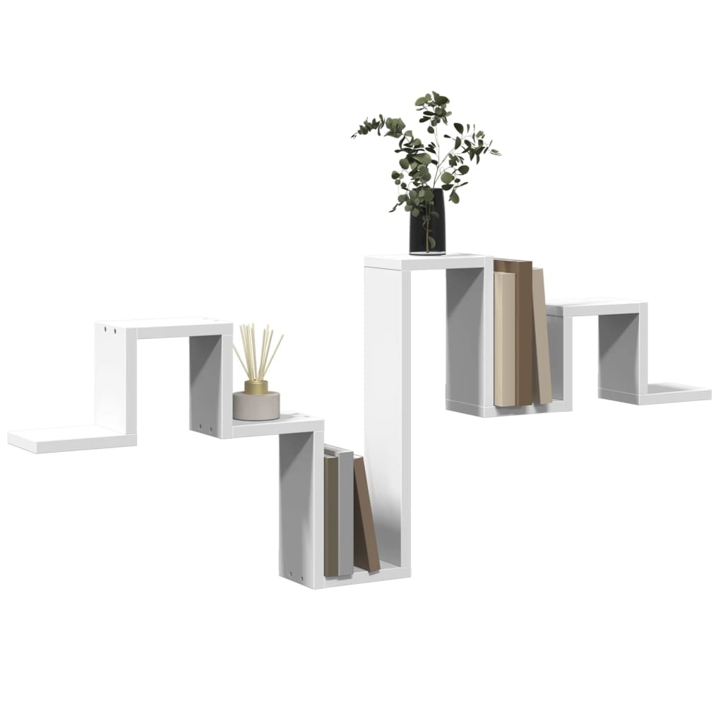 Estantería Vitta de pared diseño irregular blanco 43x104,5x10 cm