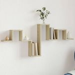 Estantería Vitta de pared diseño irregular roble claro 43x104,5x10 cm