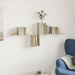 Estantería Vitta de pared diseño irregular roble claro 43x104,5x10 cm