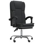 Silla de oficina Nusar reclinable con reposapiés negro 112,5-122x63x56 cm