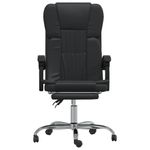 Silla de oficina Nusar reclinable con reposapiés negro 112,5-122x63x56 cm