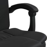 Silla de oficina Nusar reclinable con reposapiés negro 112,5-122x63x56 cm